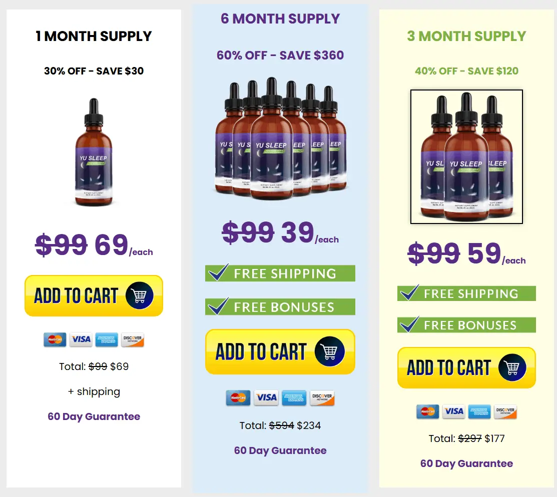 Yu Sleep pricing details